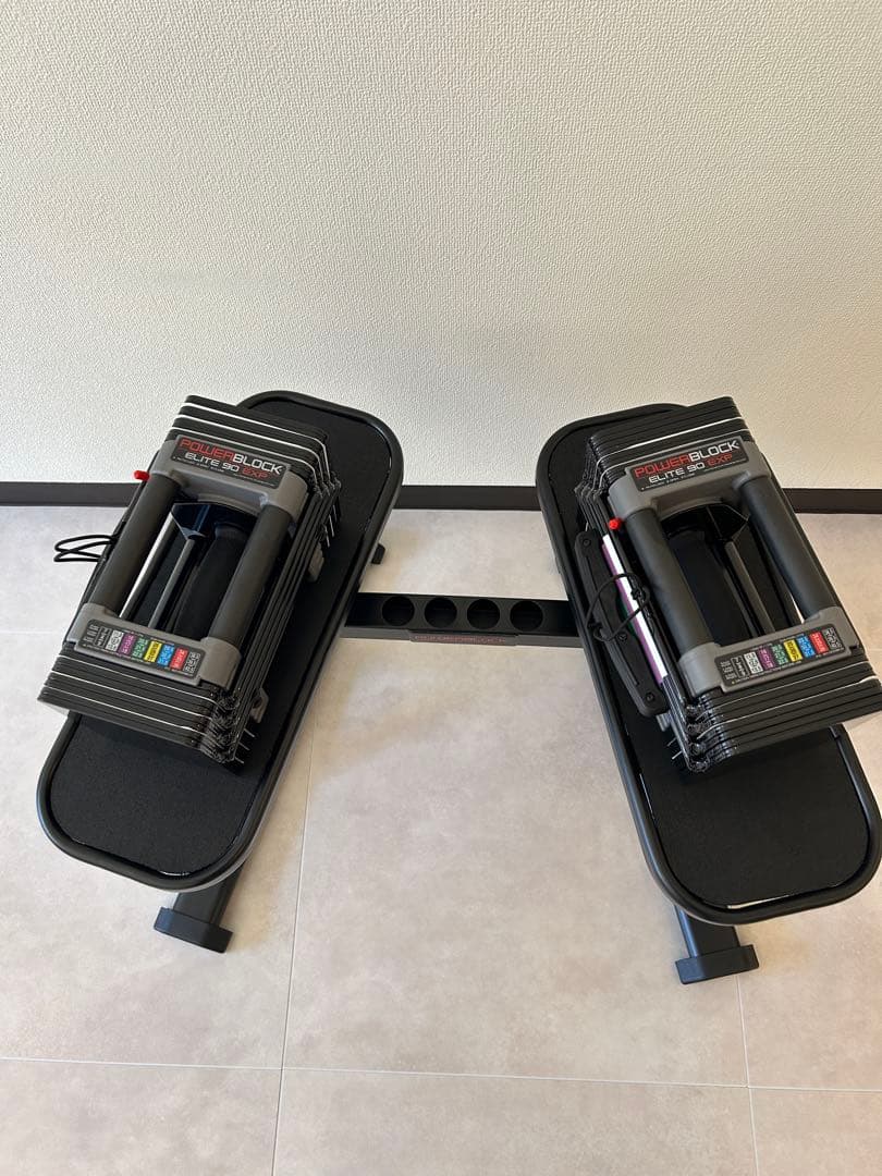 新品・未使用パワーブロックエリートEXP90ペア41kg対応＋専用スタンドセット