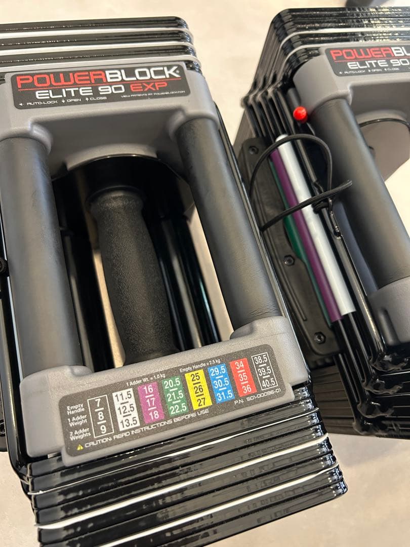 新品・未使用パワーブロックエリートEXP90ペア41kg対応＋専用スタンドセット