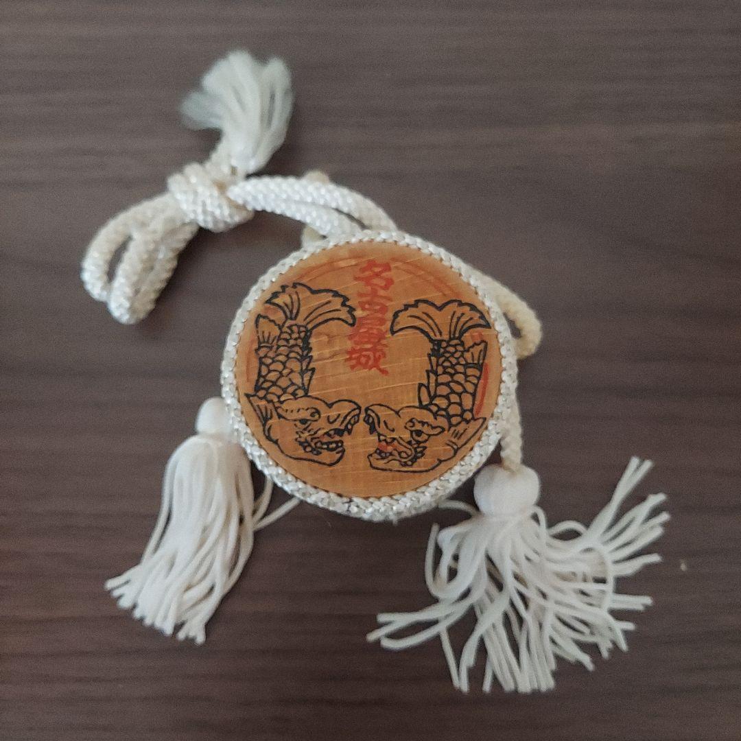 名古屋しゃちほこデザインの工芸品壁掛け和太鼓鈴