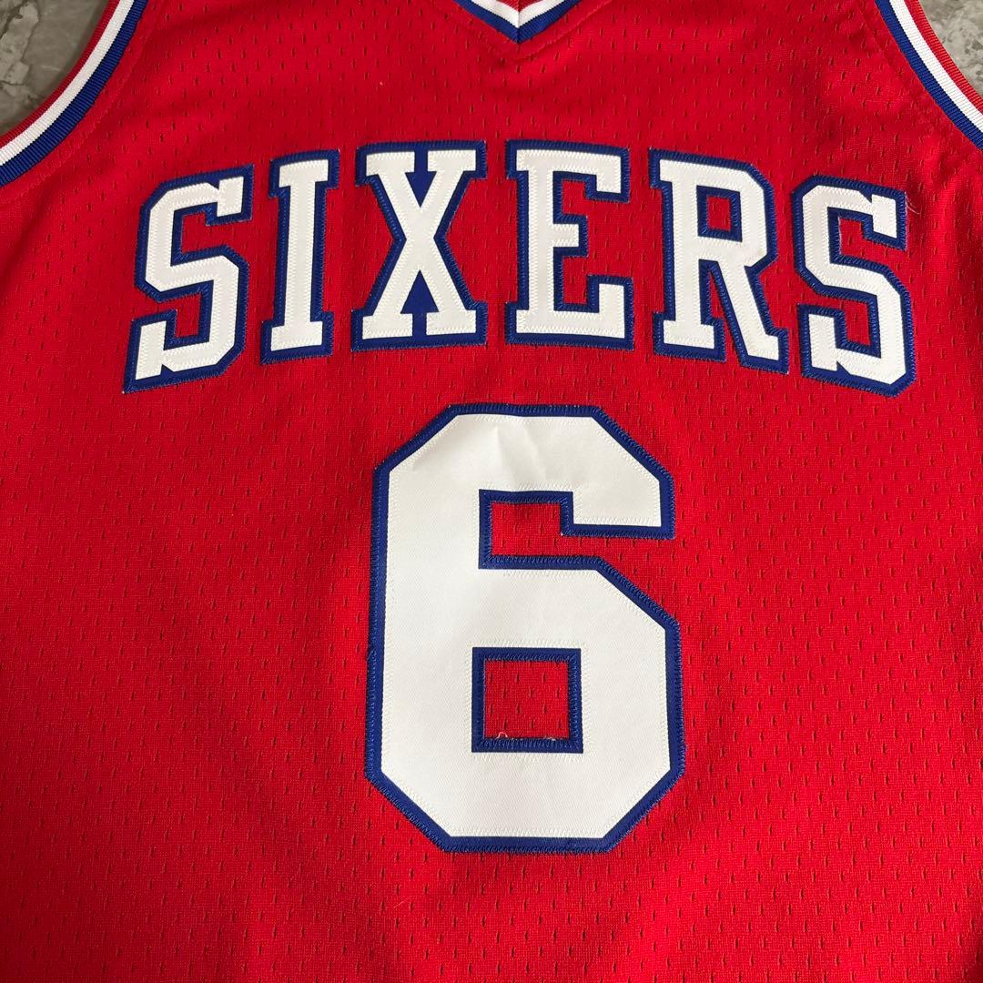 【新品】Mitchell & Ness ユニフォーム 6 ERVING レッド