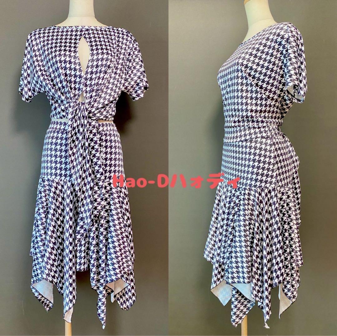 社交ダンス★新作★レッスンウェア★オリジナル★千鳥セット