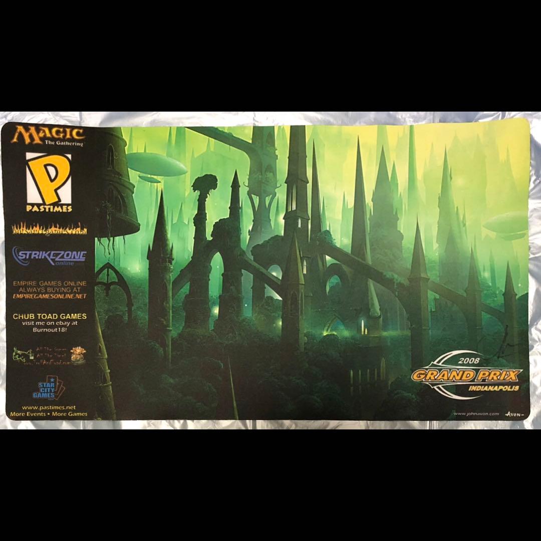 mtg 森 ラヴニカ プレイマット サイン john avon アリーナ プロモ