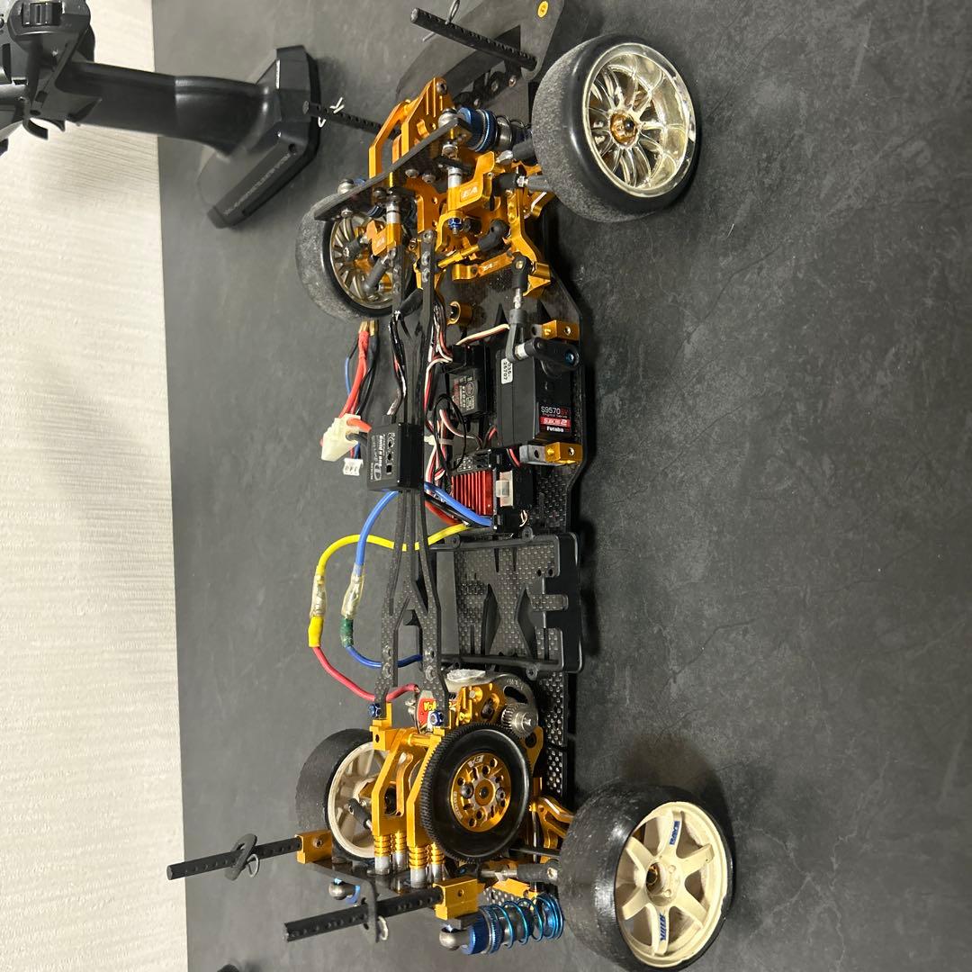 ラジドリ　TA-05 VDF　ゴールド　魔改造シャーシ　2駆　ＲＷＤ化