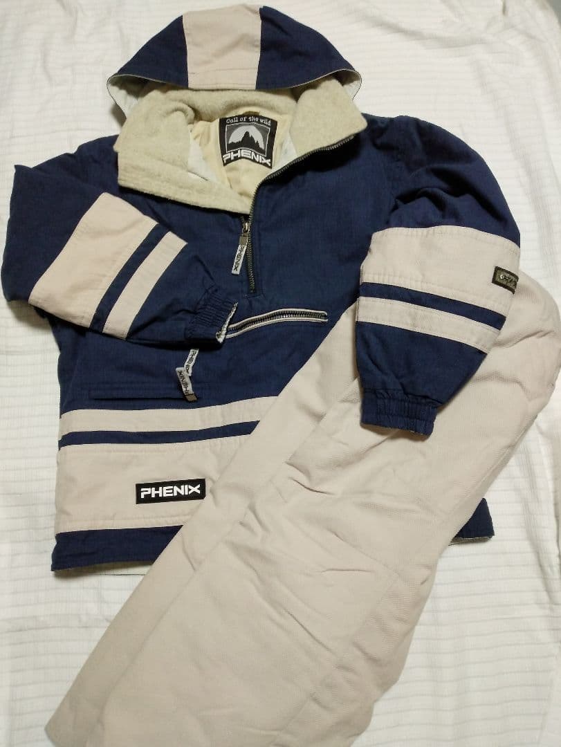 PHENIX 　ウエア フード付き ネイビー/ベージュ