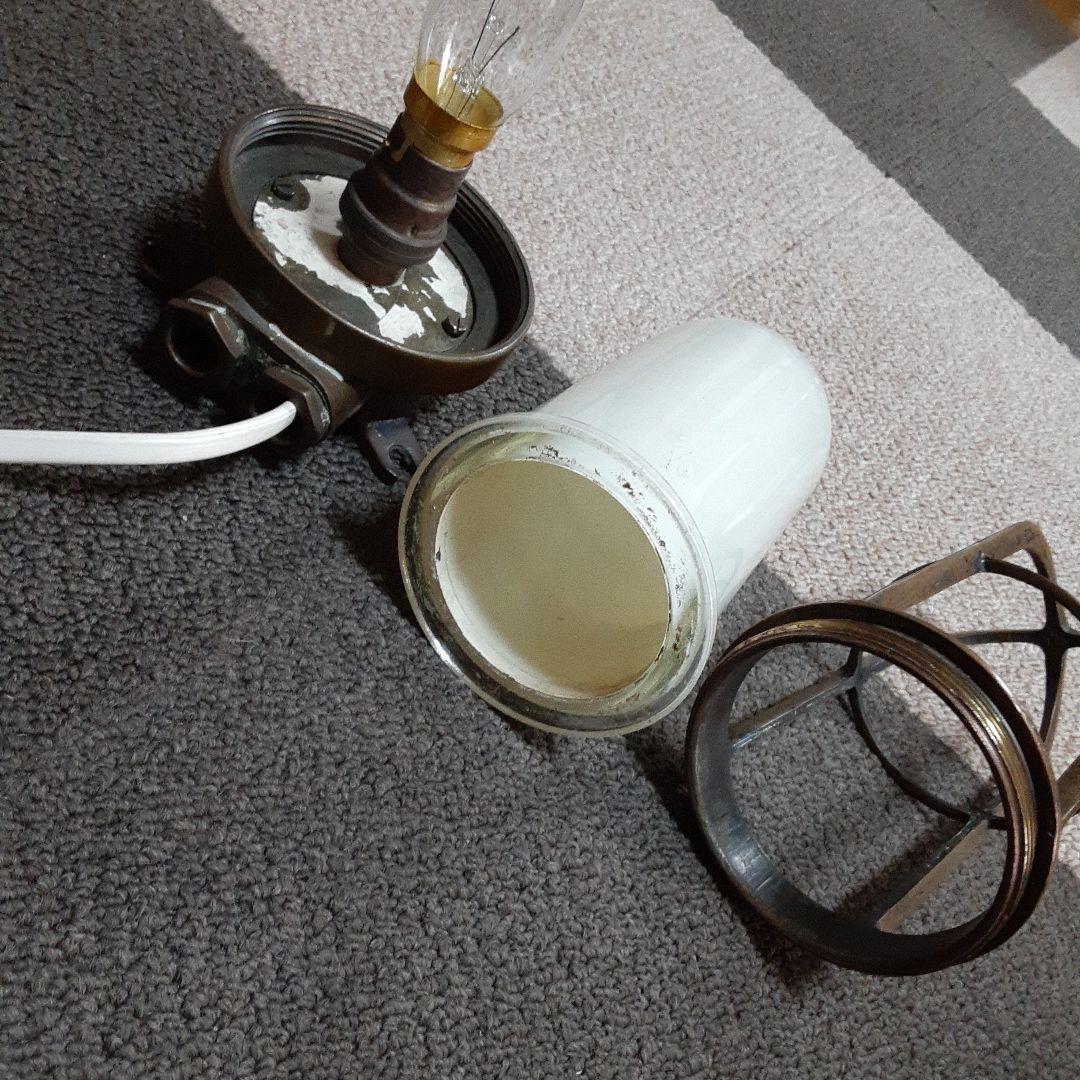 古い点灯マリンランプ/真鍮ハリケーンデッキ/船舶照明甲板ランタン/気泡ガラスホヤ