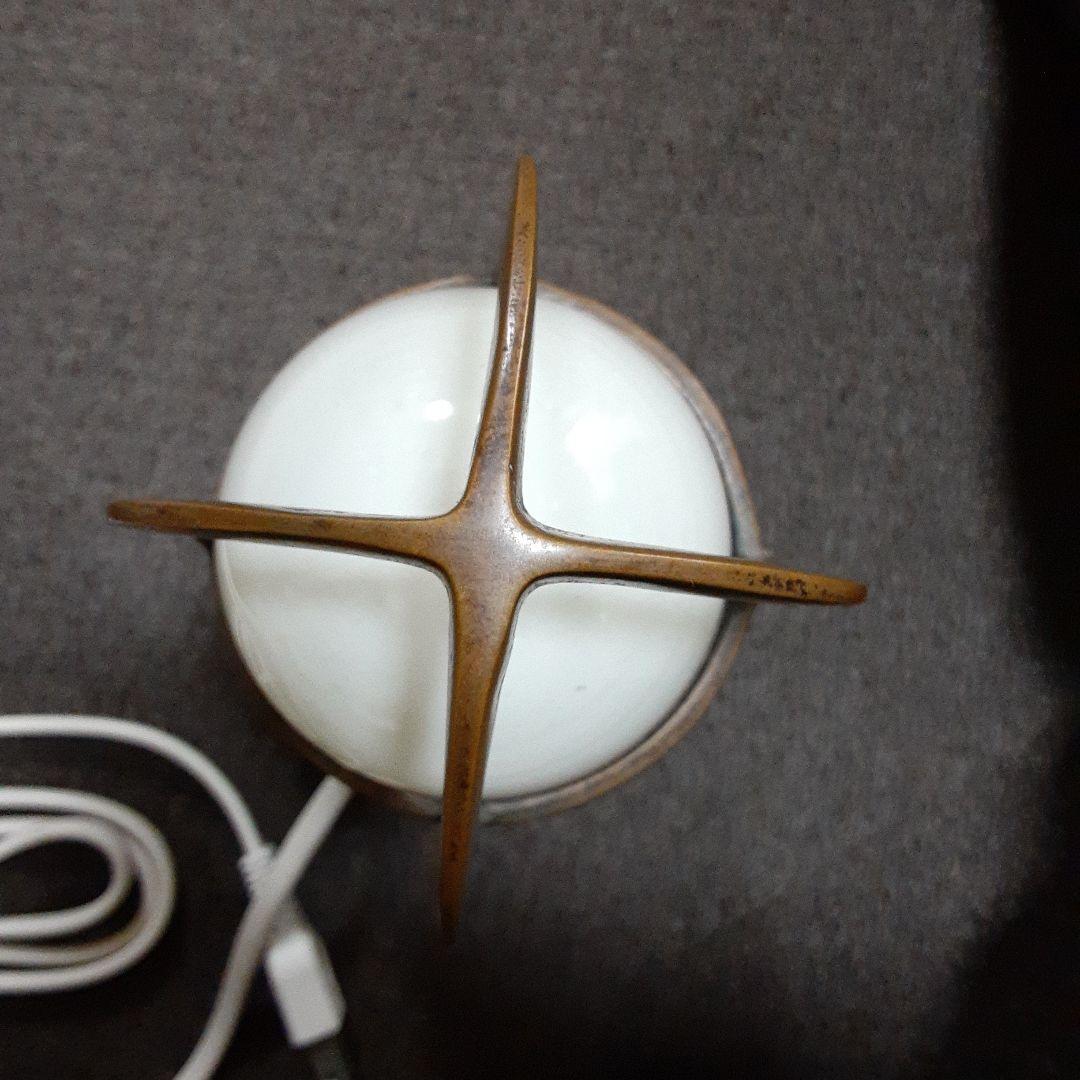 古い点灯マリンランプ/真鍮ハリケーンデッキ/船舶照明甲板ランタン/気泡ガラスホヤ