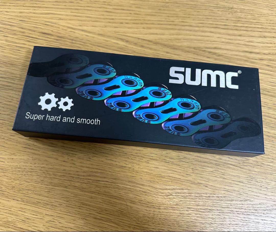 SUMC 最上級SX12SL ゴールド　ブラック ギア12速用チェーン2本セット