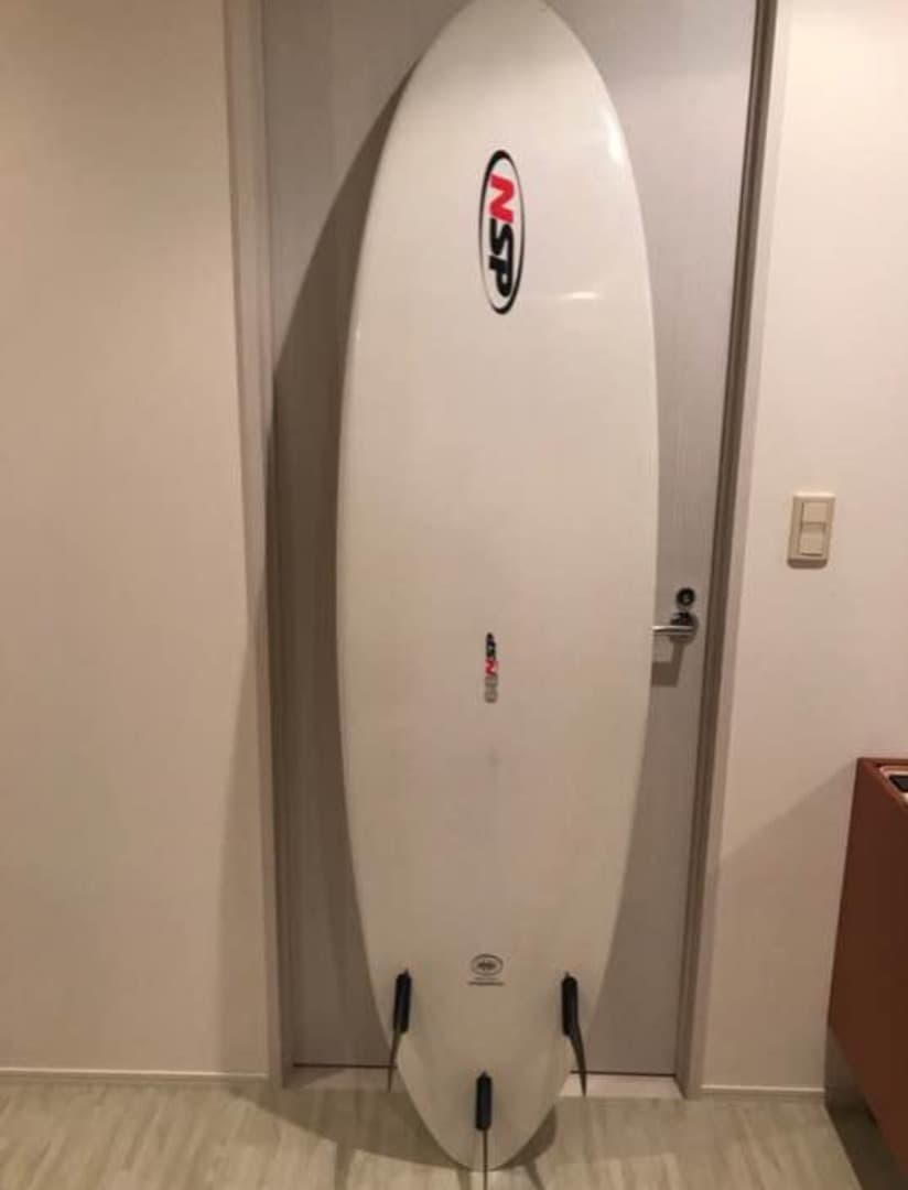 価格交渉可【3月末まで出品】NSP 6'8'' フィン付　ファンボード イエロー