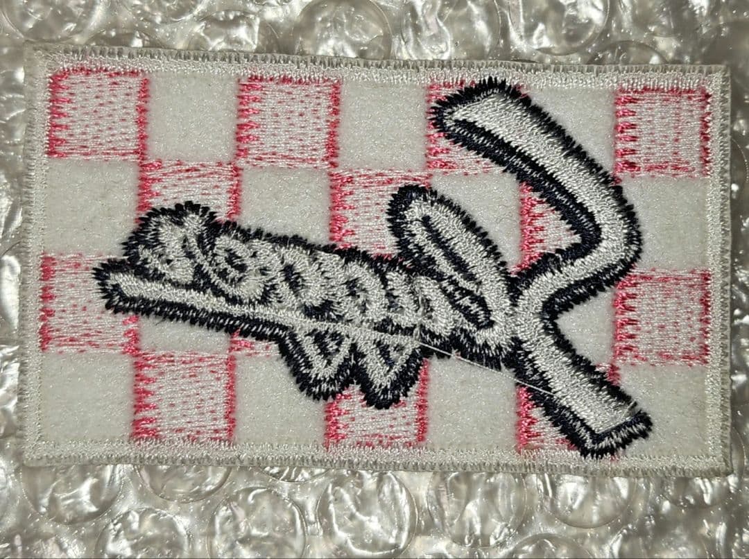 久保田スラッガー グローブラベル ピンク×チェック 未使用ラベル