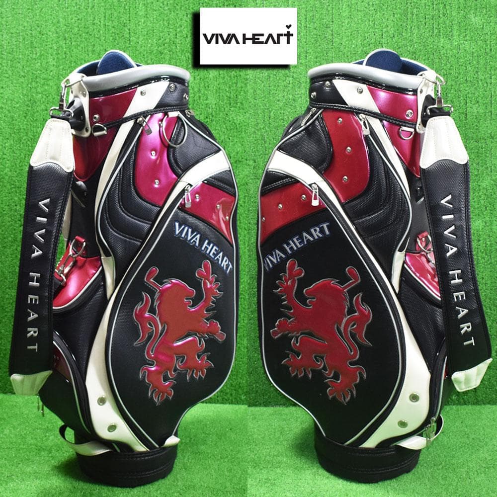 マ*ン様 VIVA HEART/ビバハート ゴルフ キャディバッグ9型【ブラック