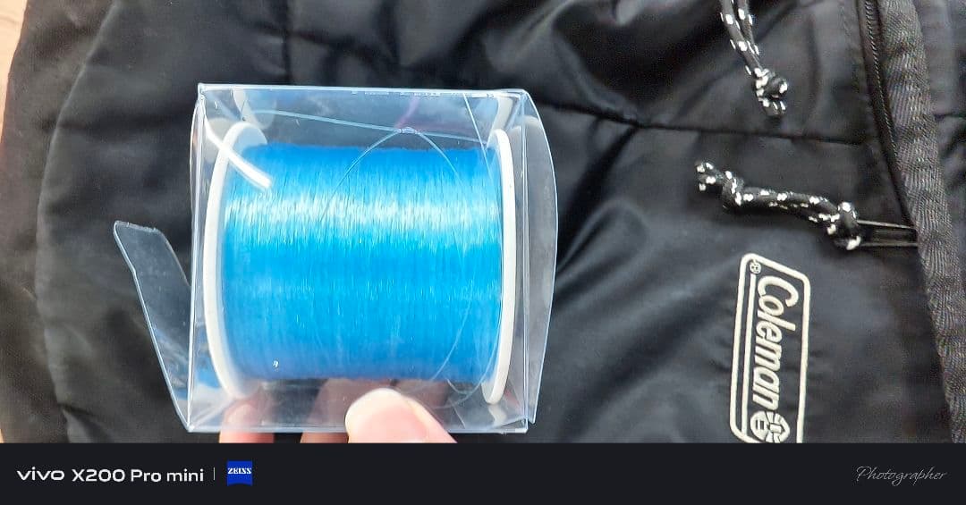 青色 4号 釣り糸　イケメンが若干使いました。