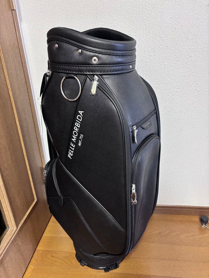 【未使用】ペッレモルビダ PELLE MORBIDA スタンドキャディバッグ 黒