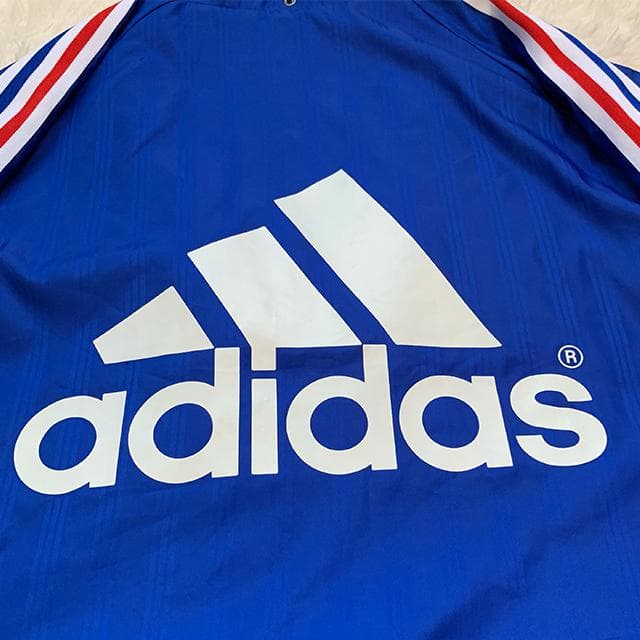極美品✨️ビッグロゴ✨️adidas ベンチコート L トリコロール ロング丈