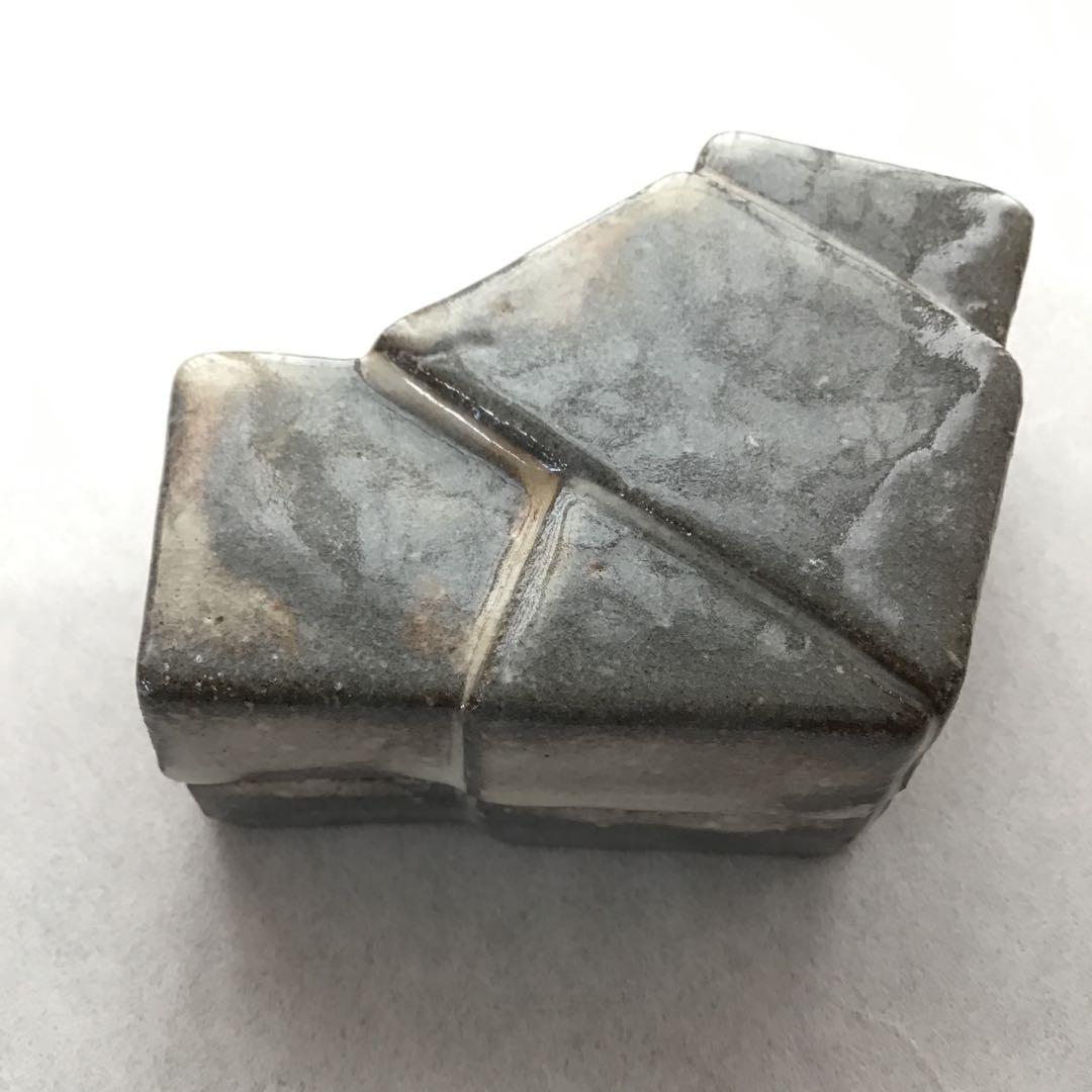 茶道具　萩焼「結文」　香合　田原陶兵衛作　栞　共箱　S79KG