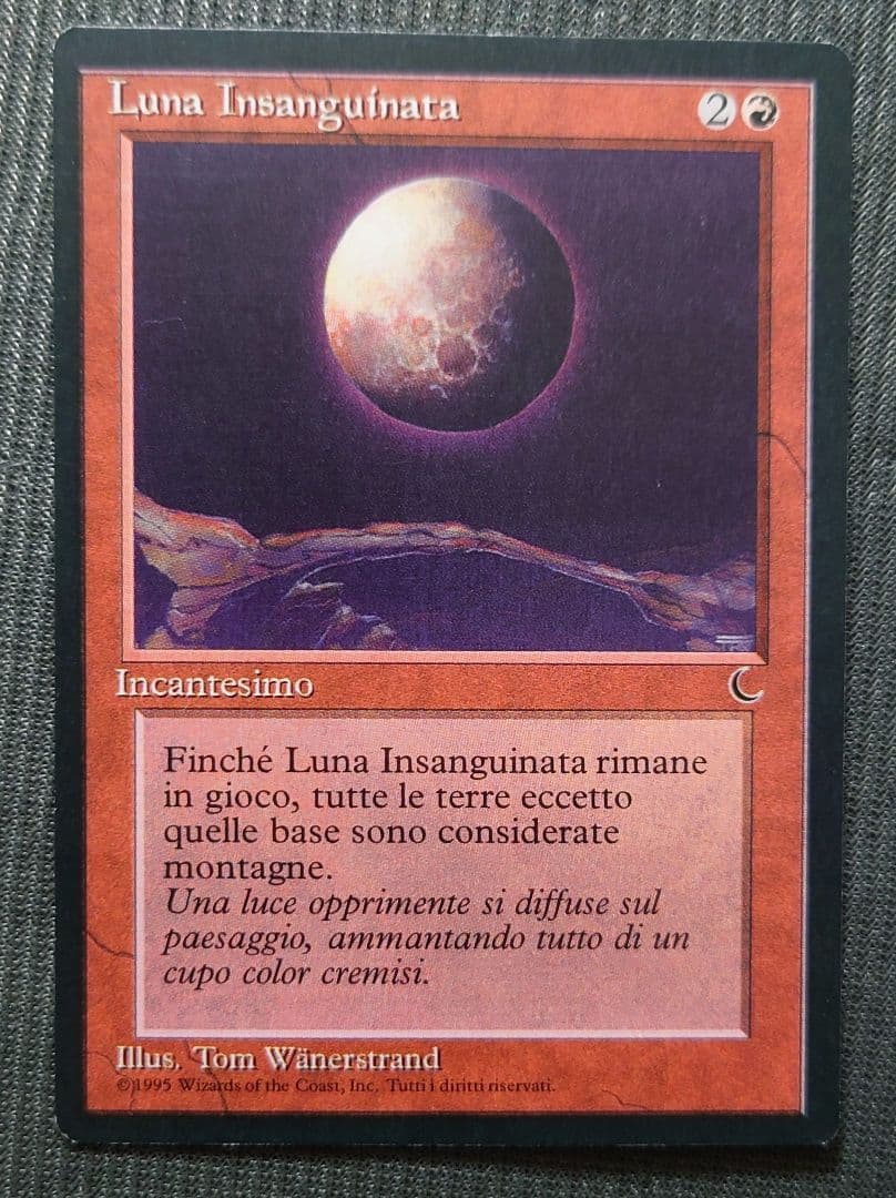 mtg イタリア語 黒枠 初版 血染めの月 drk