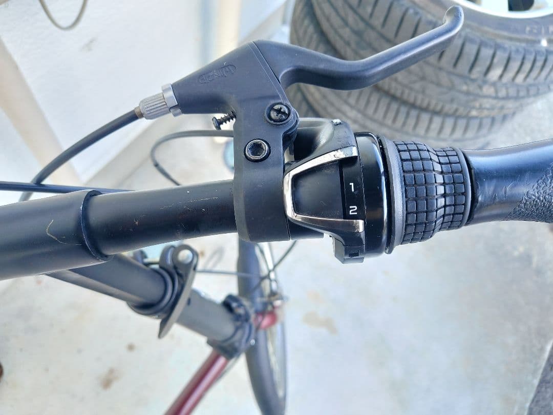 折りたたみ自転車 DAHON バーガンディ バスケット付き