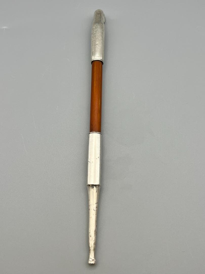 銀製　煙管　キセル　カッパ図　銀細工　アンティーク　重量約40g