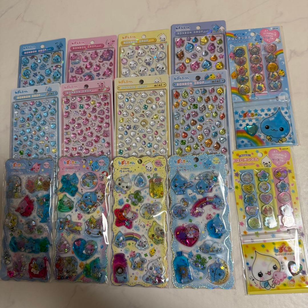 しずくちゃん ボンボンドロップシール ウォーターシール おはじきシール 14点