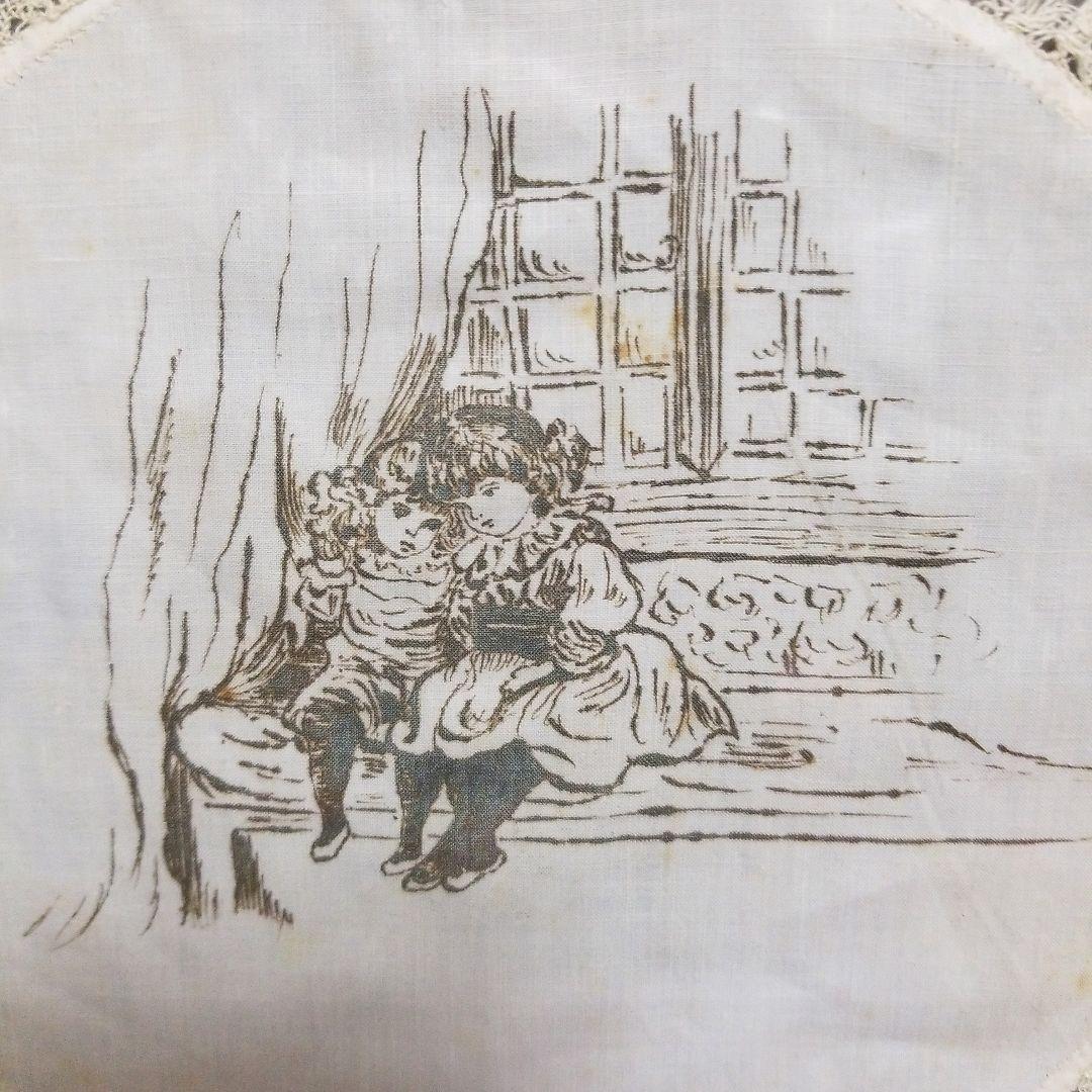 今だけお値下げ  アンティークレースに描かれた鉛筆画