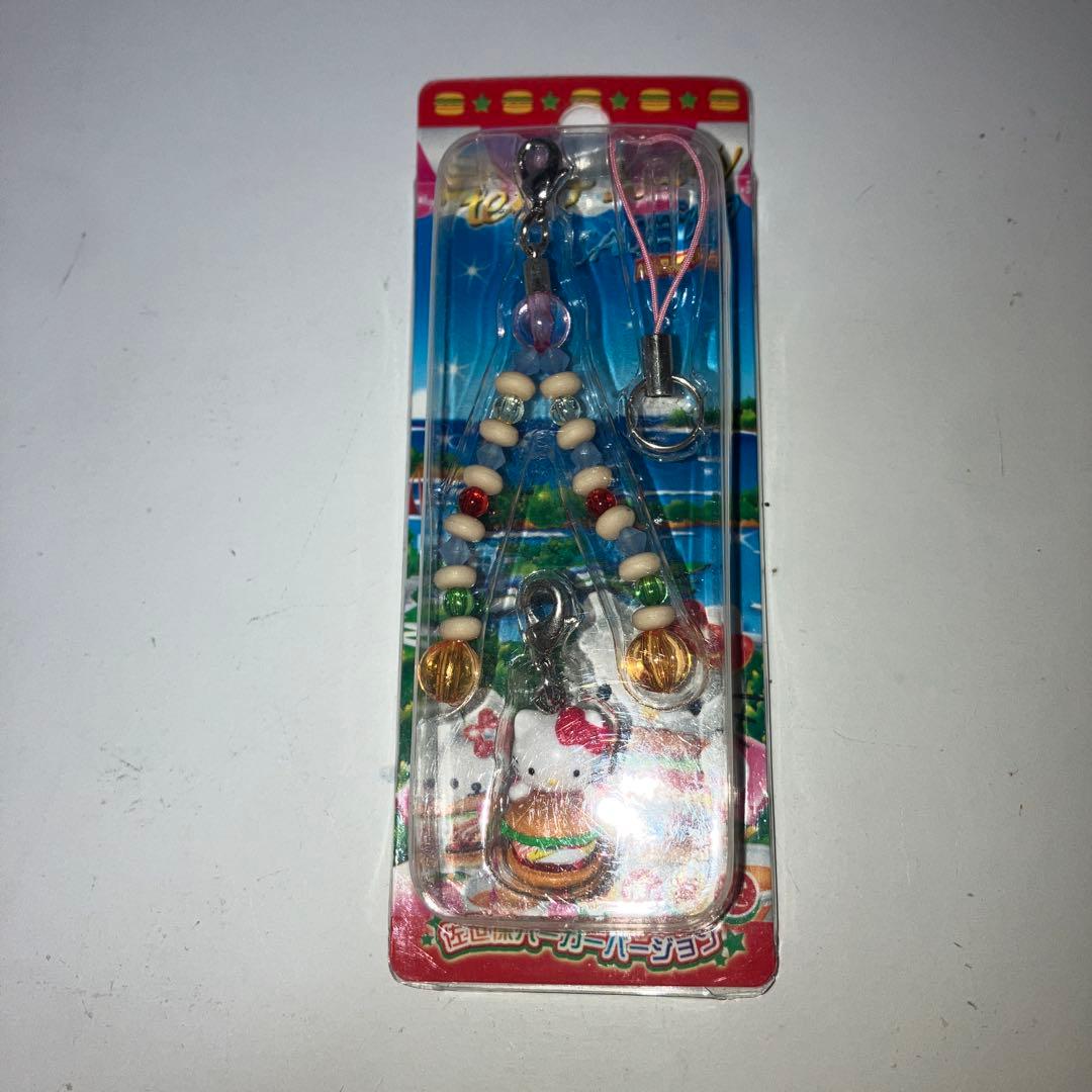 ハローキティ　ストラップ　ご当地　佐世保バーガー　新品