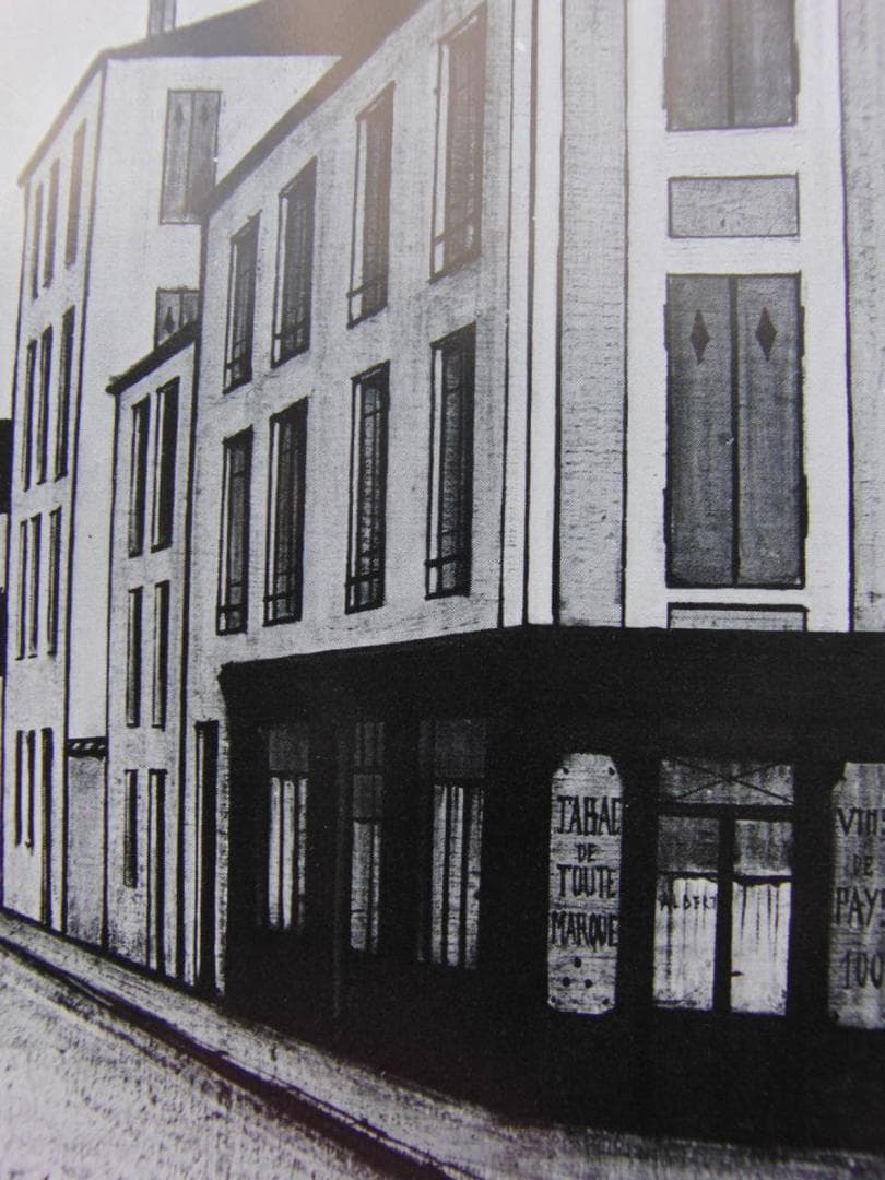 ベルナール・ビュッフェ、「Rue de village」、希少画集の額装画