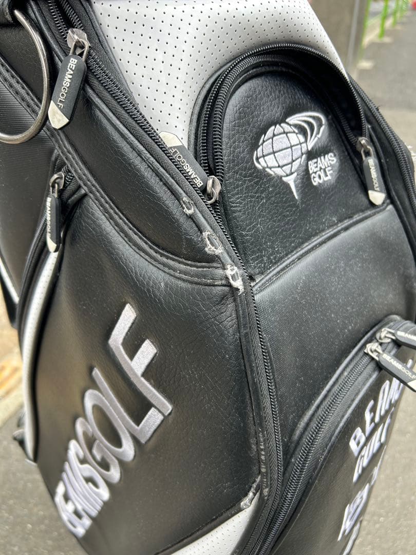 【超希少品】BEAMS GOLF キャディバッグ ブラック/ホワイト