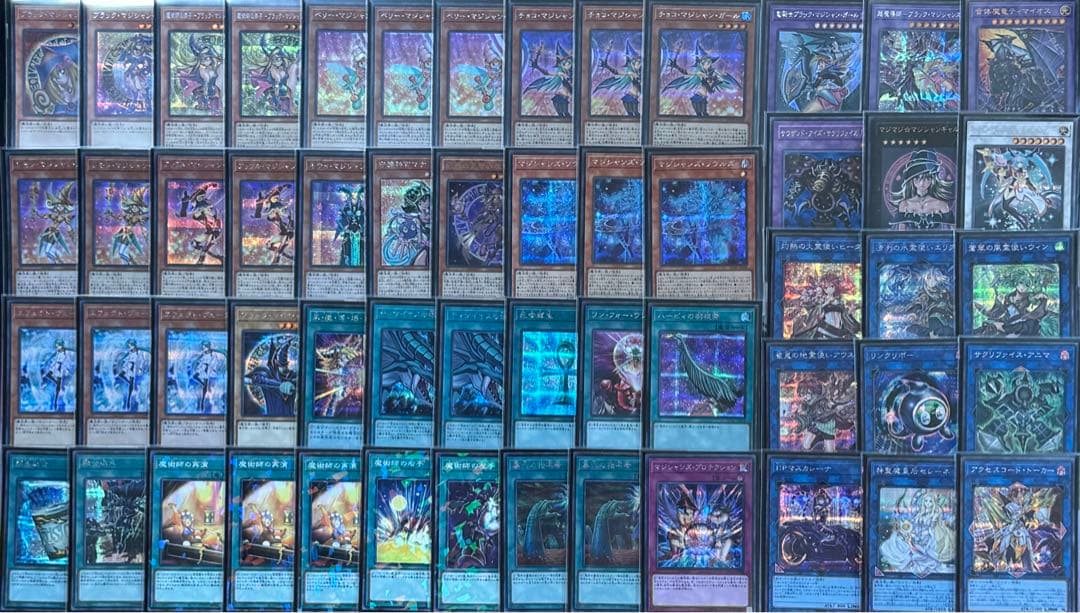 遊戯王　マジシャンガール　デッキ　ブラックマジシャンガールスリーブ装着(2重)