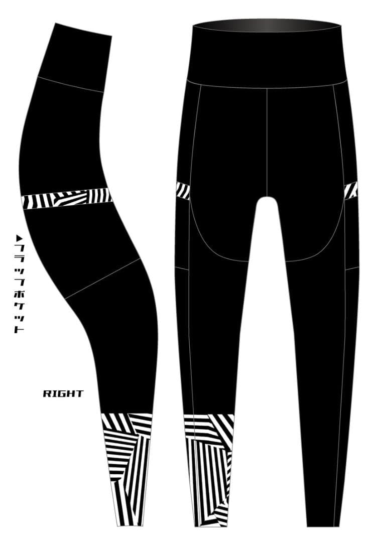 秘密結社チャリノリティ サイドポケット付ロングタイツ Mサイズ【送料込】