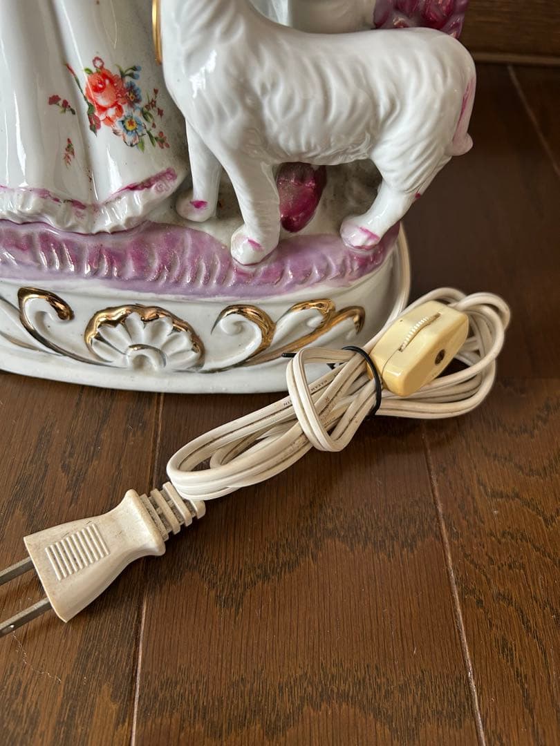 陶器製人形ランプ 約50cm