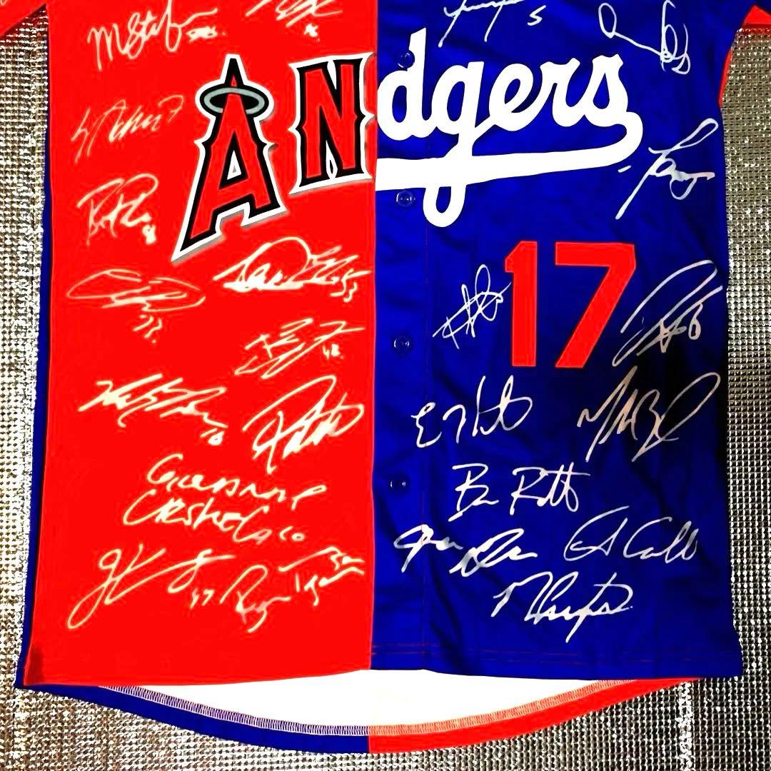 大谷翔平　最新版2025　フルメンバーサインミックスユニフォーム　エンジャース