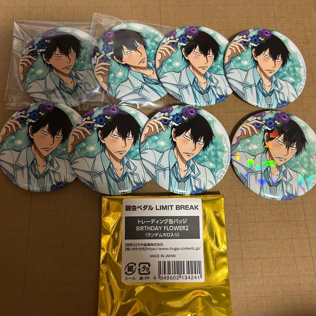 弱虫ペダル 荒北靖友 缶バッジ ノーマル7点 ホロ1点