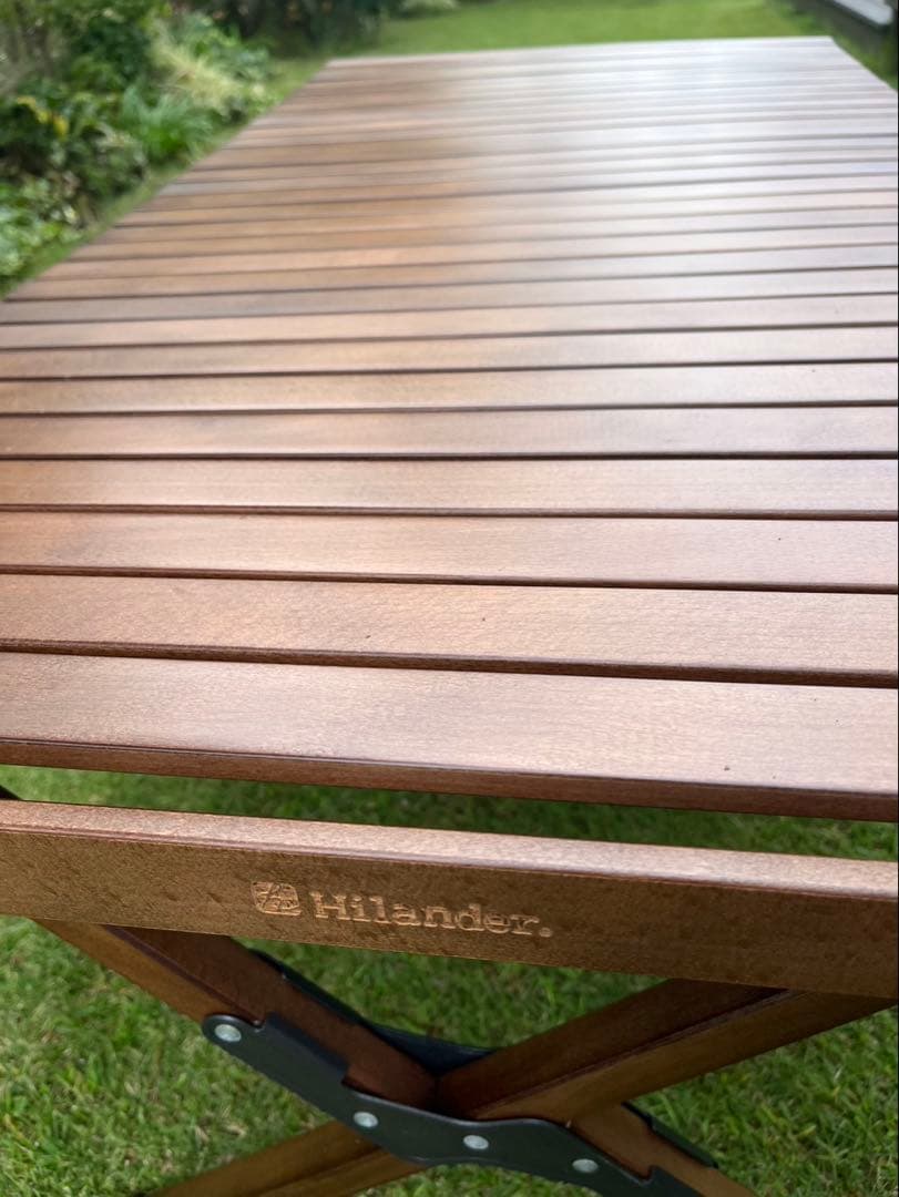 Hilander 折りたたみ木製テーブル ブラウン