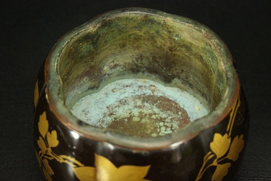 古美術 纏枝蓮花蒔絵 香箱 阿古駄香炉 盆 羽箒 まとめて 時代物(A493)