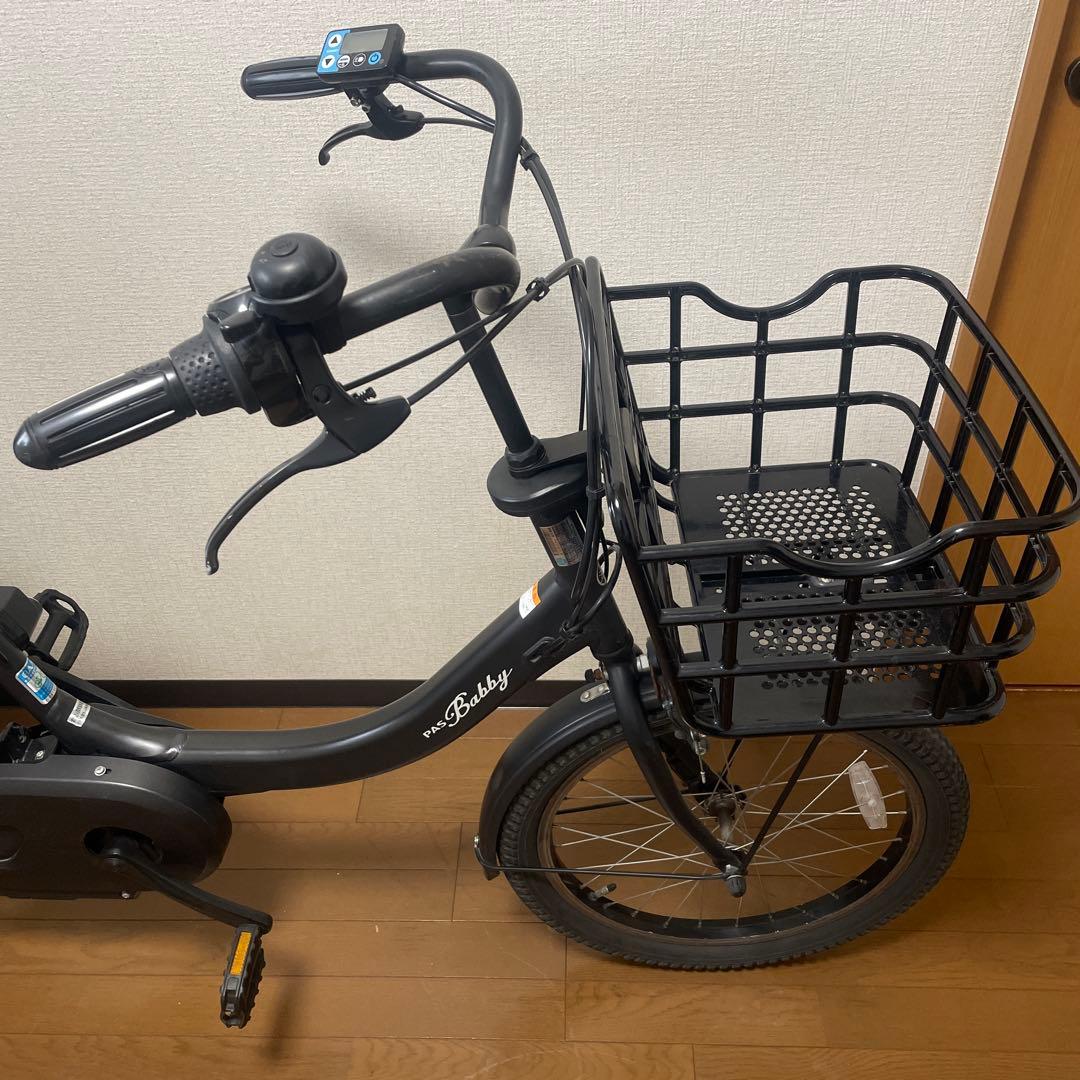 【all mom】ヤマハ 電動自転車 黒 キッズシート付き 子供乗せ