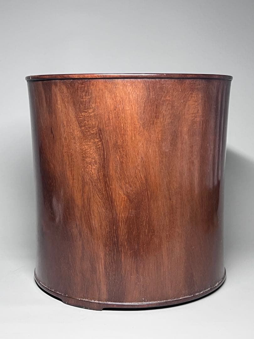 古美術　唐木　黄花梨　筆筒　筆立　素工　文房具　木製　置物　時代物　旧蔵