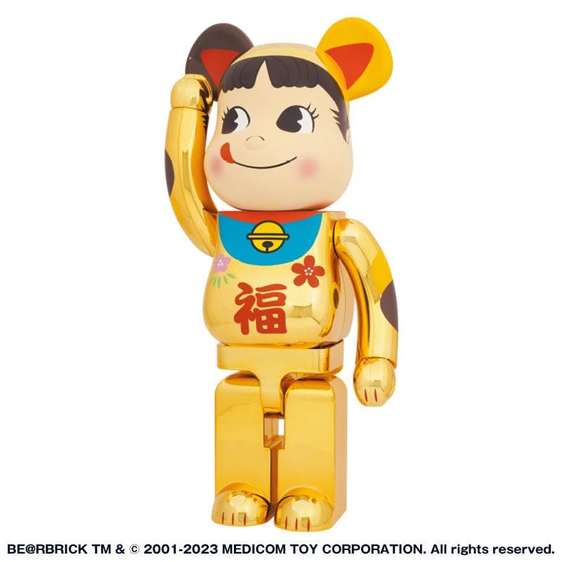 BE＠RBRICK 招き猫 ペコちゃん 福 金メッキ 1000％