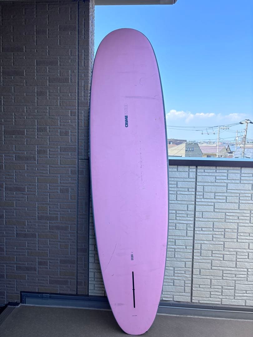 ※手渡し限定 CRIME STUBBY 7'6 グレー ピンクファンボード