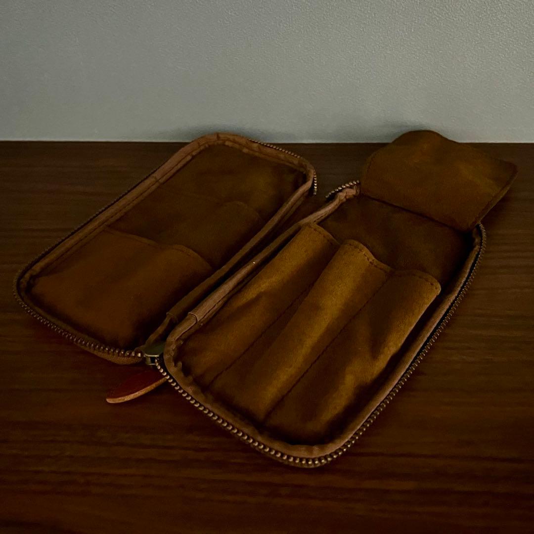 &Liebe 文具にこだわる人のジップペンケース 栃木レザー 万年筆筆箱本革