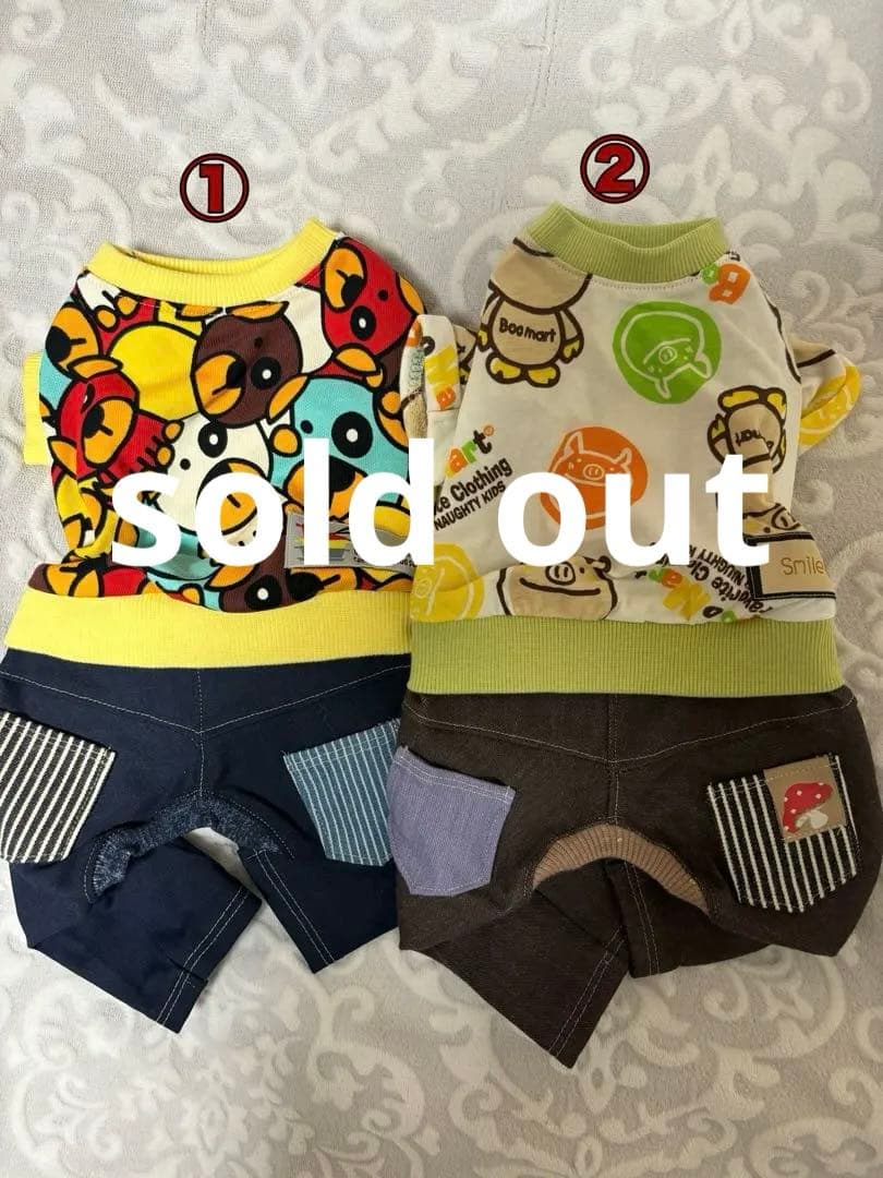 犬服♡ハンドメイド　SSサイズロンパース　セール