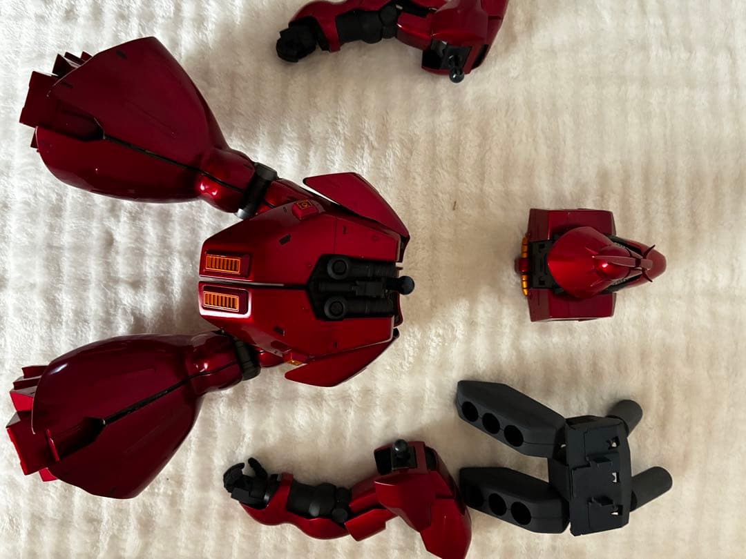 MG サザビー 塗装済み完成品 メタリックレッド 傷あり 本体のみ