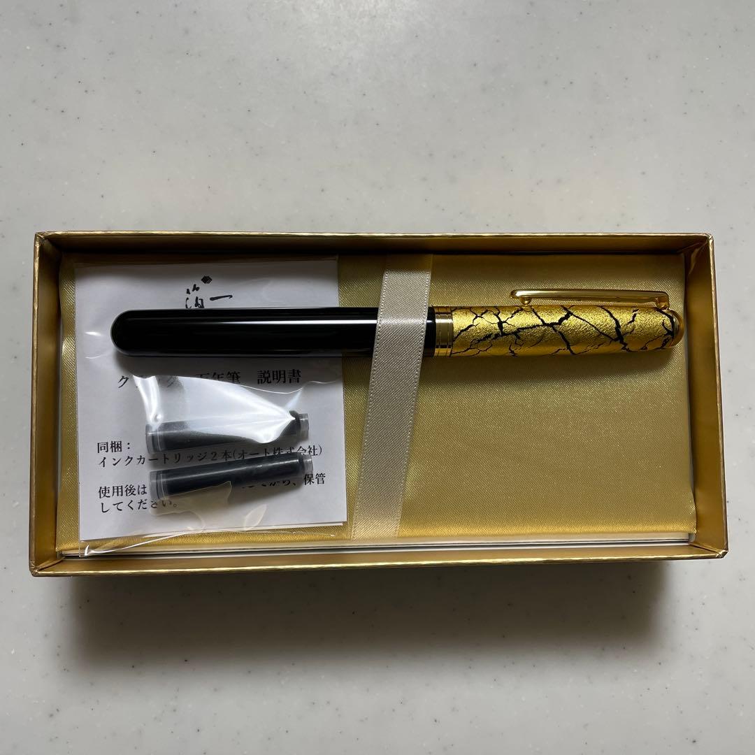 【値下げ中】HAKUICHIクラック万年　筆ブラック