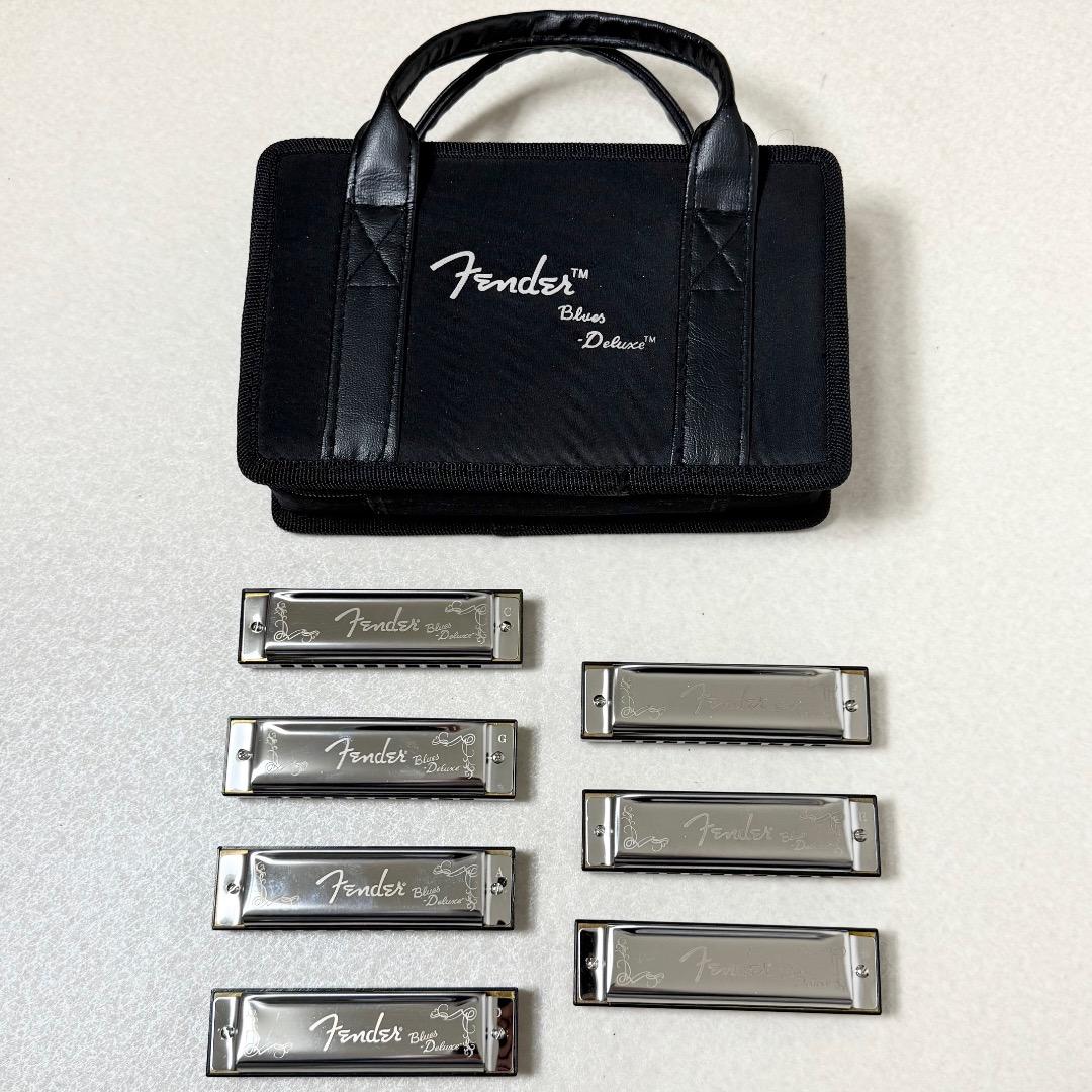 美品 Fender BLUES DELUXE ハーモニカ 7本セット ケース付
