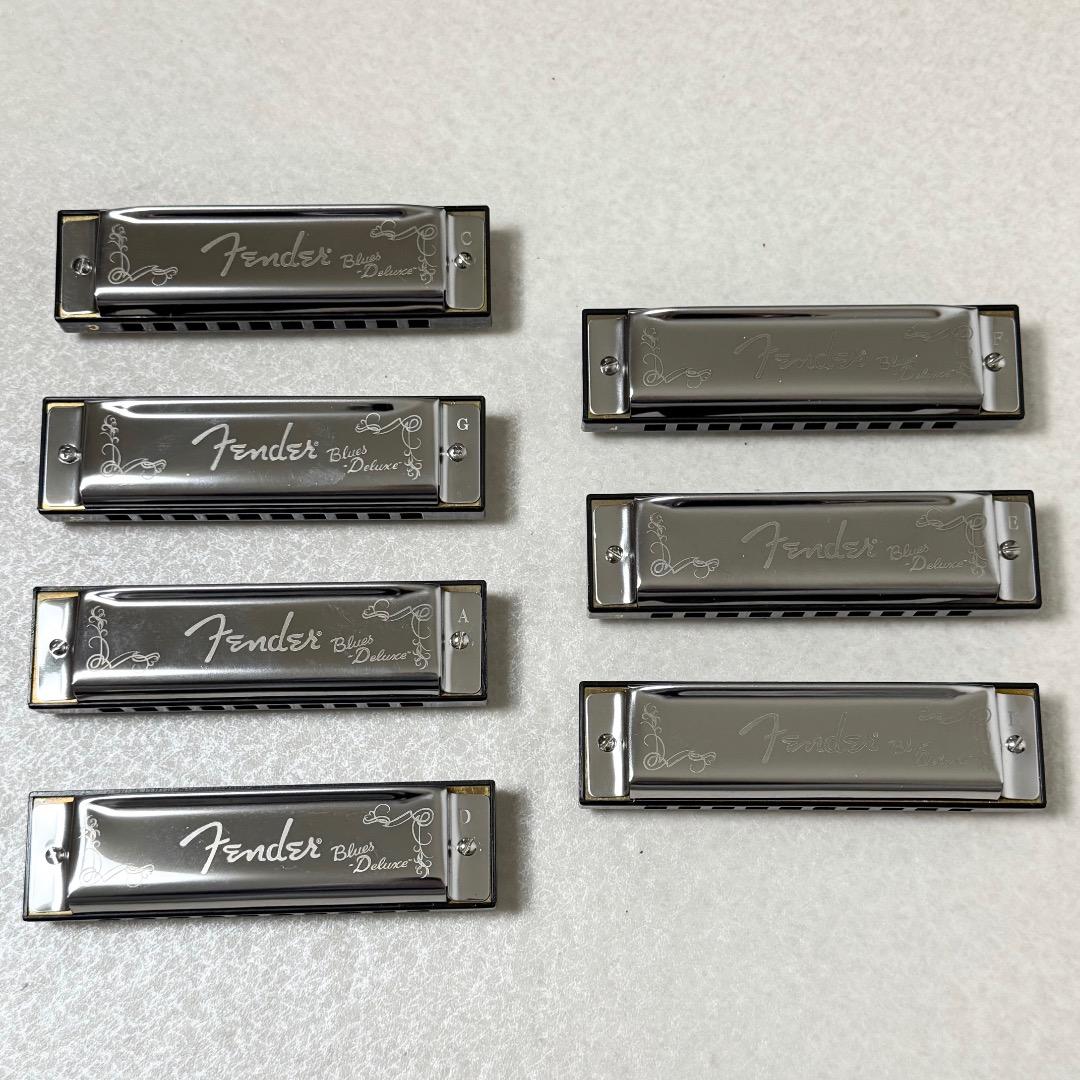 美品 Fender BLUES DELUXE ハーモニカ 7本セット ケース付