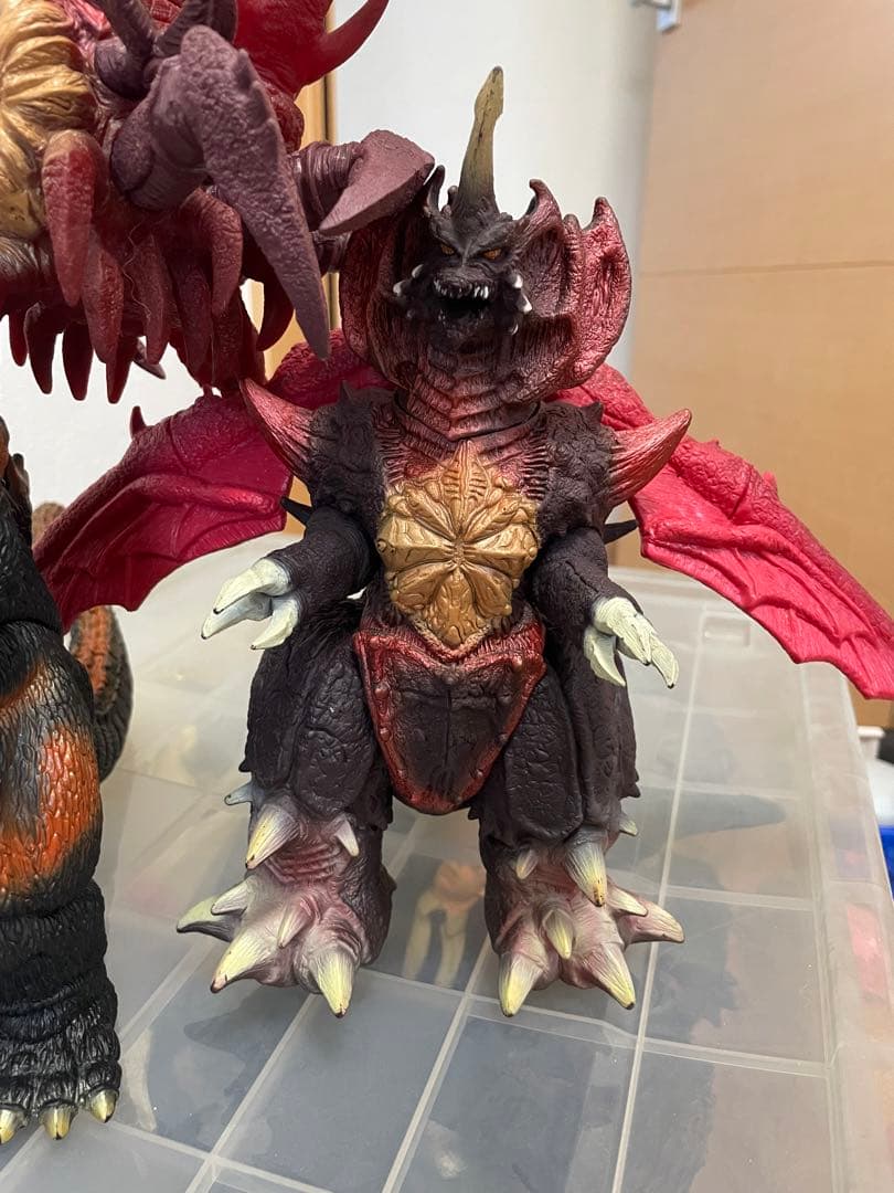 バーニングゴジラ　デストロイヤ集合体　完全体セット　ソフビ　当時物
