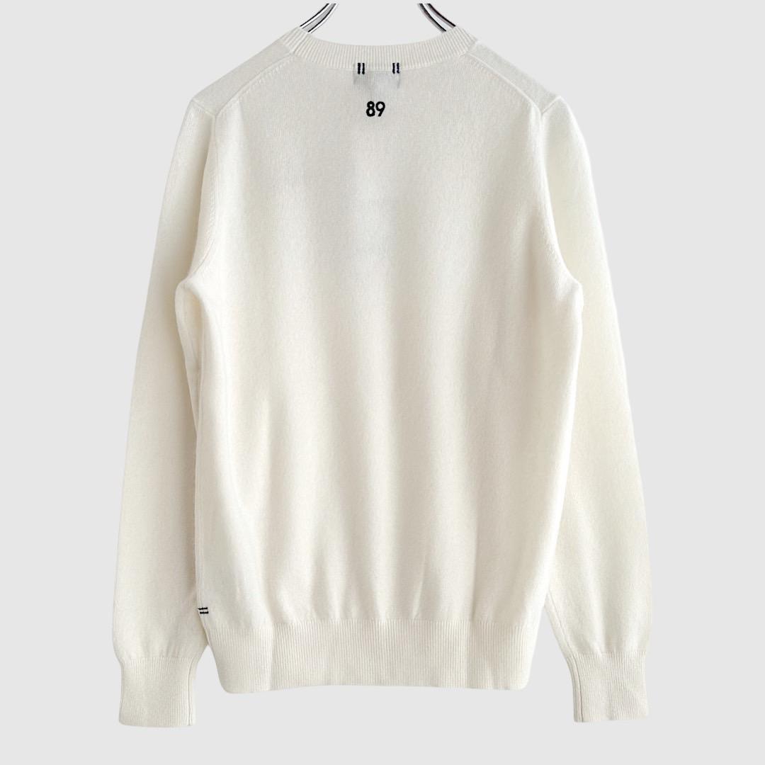 453 パーリーゲイツ 定価33,000円 カシミヤ100％ ニット 白 1 M