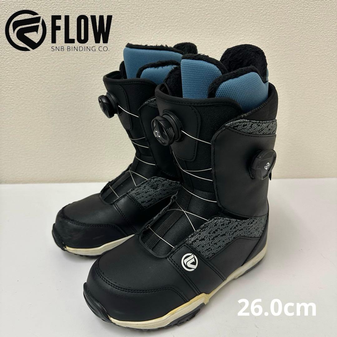 FLOW スノーボードBOAブーツ メンズ ブラック/グレー/ブルー26.0cm