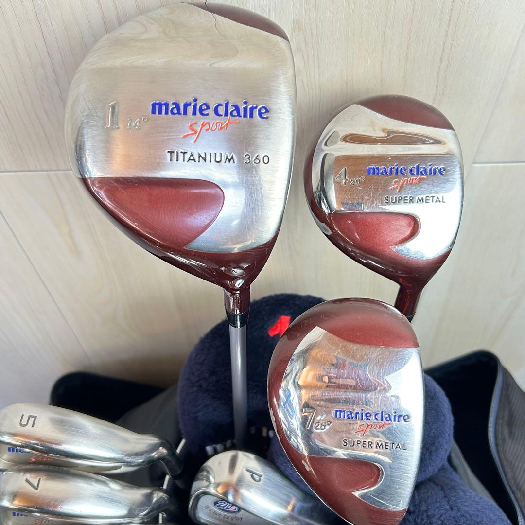 【レディース右】マリクレール ubiz レディースゴルフセット　初心者　デビュー