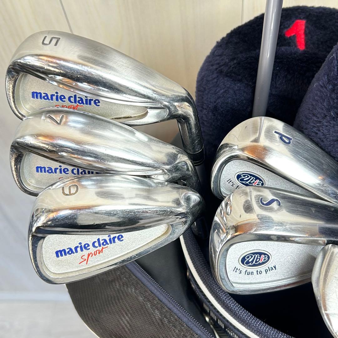 【レディース右】マリクレール ubiz レディースゴルフセット　初心者　デビュー