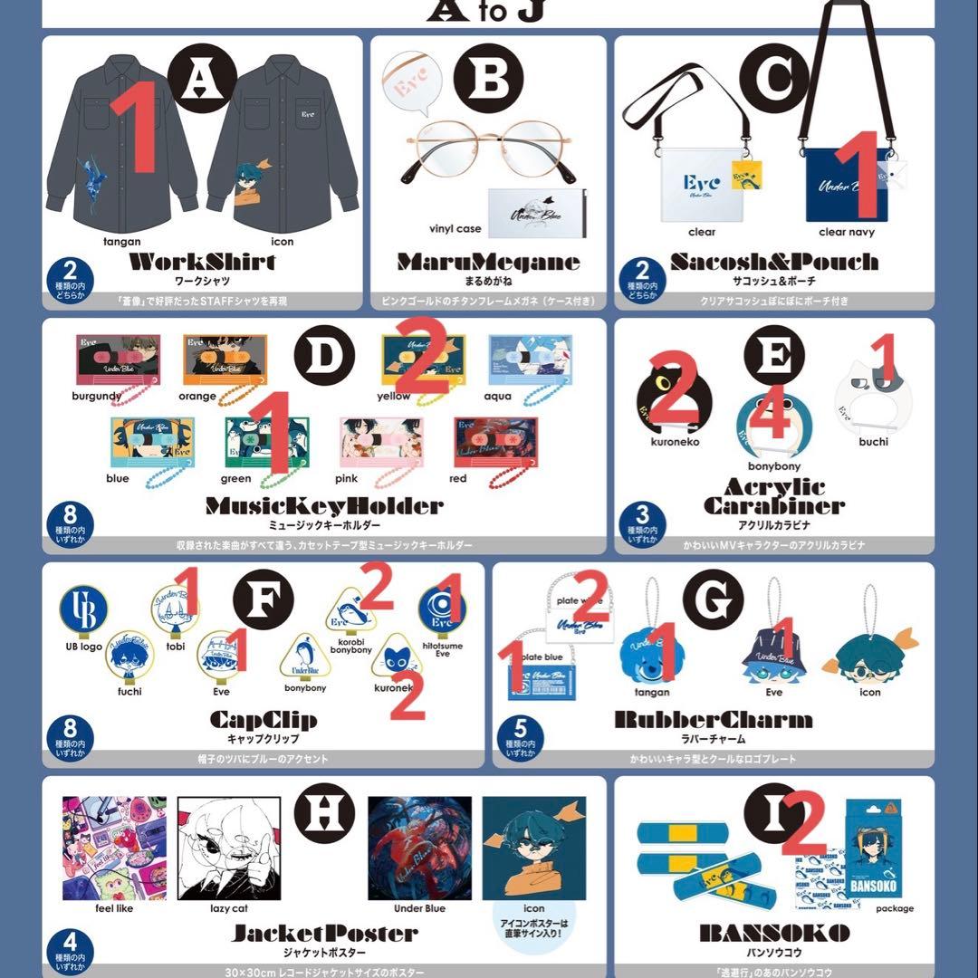 Eve UnderBlue アプリくじ Eve賞 BUイヤホン まとめ