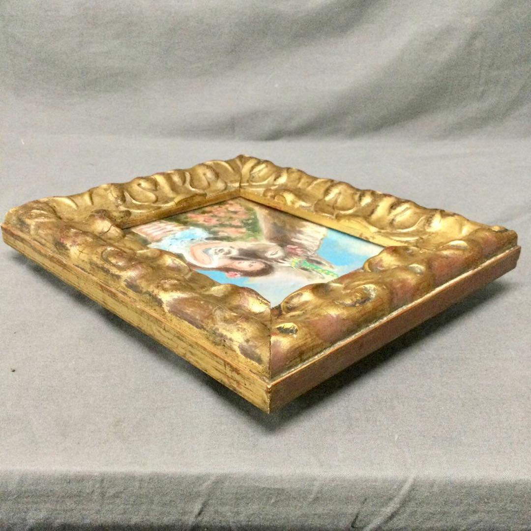 鴨居羊子 ！名作！油絵 『ロバのジョキート』絵画 1977年9月 個展 絵 美術